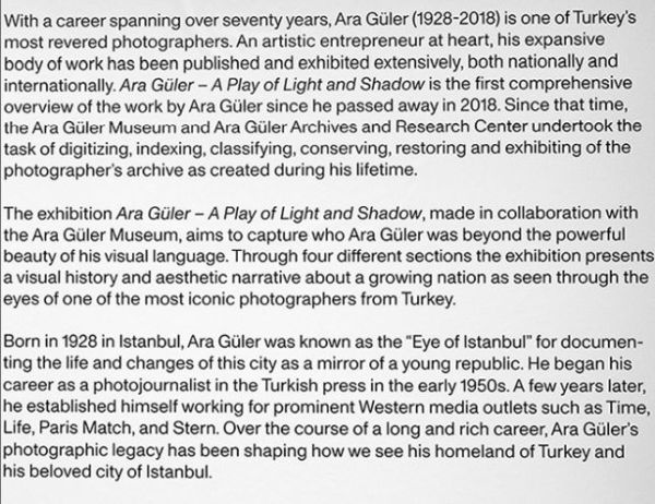 Ara Güler's 'A Play with Shadows and Light' @FOAM