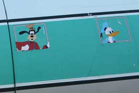 Goofy and Donald go along for the ride