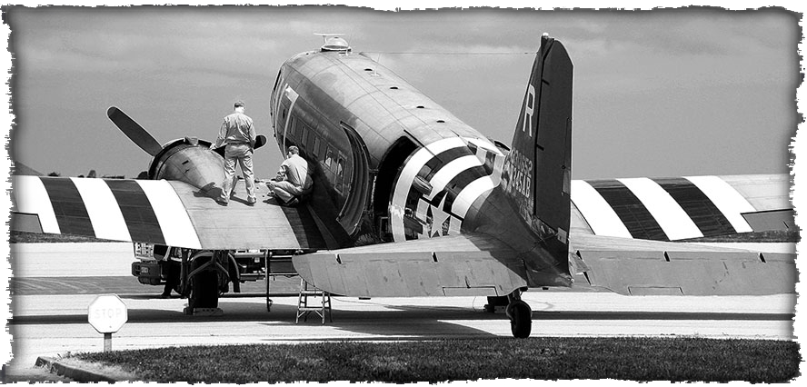 C-47's at Cherbourg for D-day anniversary