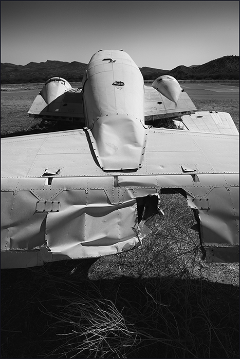 Beech 18s stored at Globe,AZ