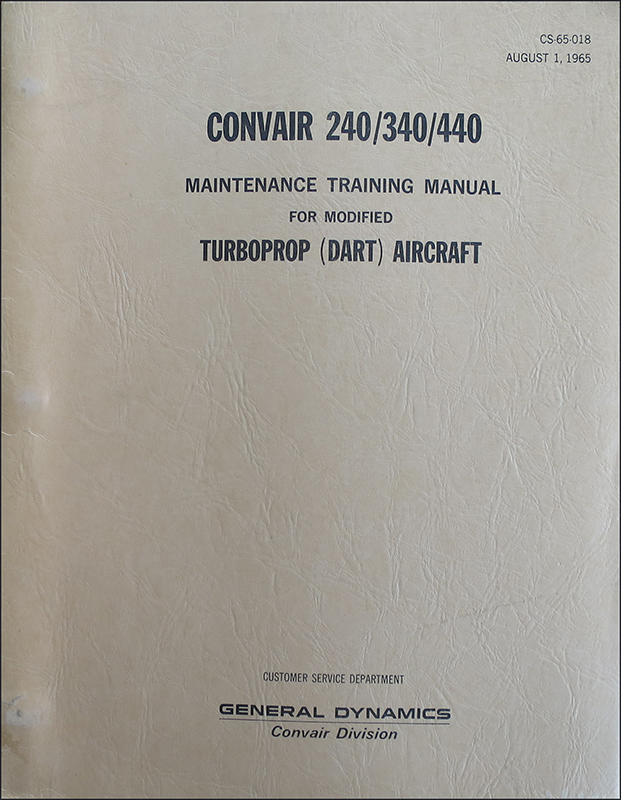 Convair  manual - maintenance for Turboprop (Dart) aircraft