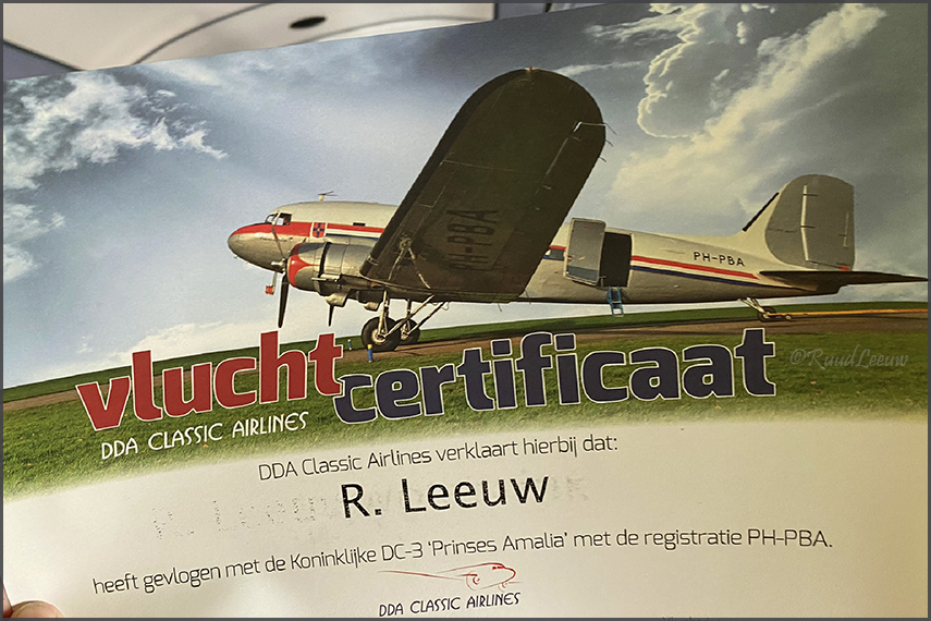 DC-3 DDA flight PH-PBA 'Amalia' 01May22