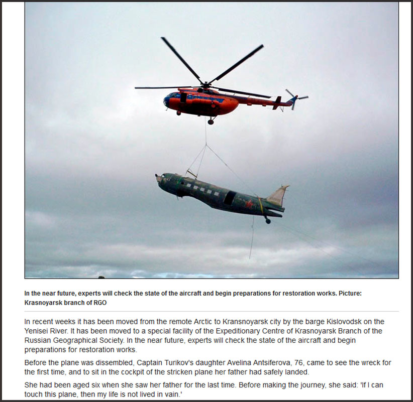 DC-3 232892 in Siberia