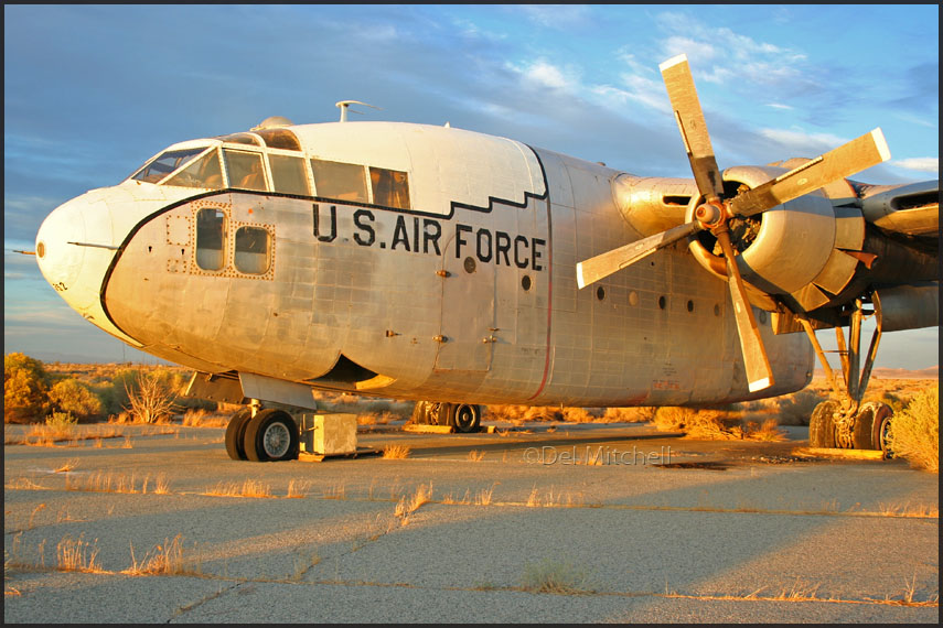 C-119 48-0352 at Edwards AFB, by Del Mitchell
