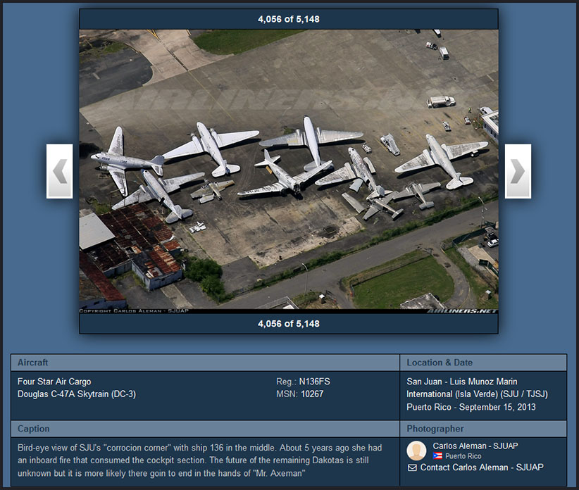Stored DC-3s at San Juan IAP
