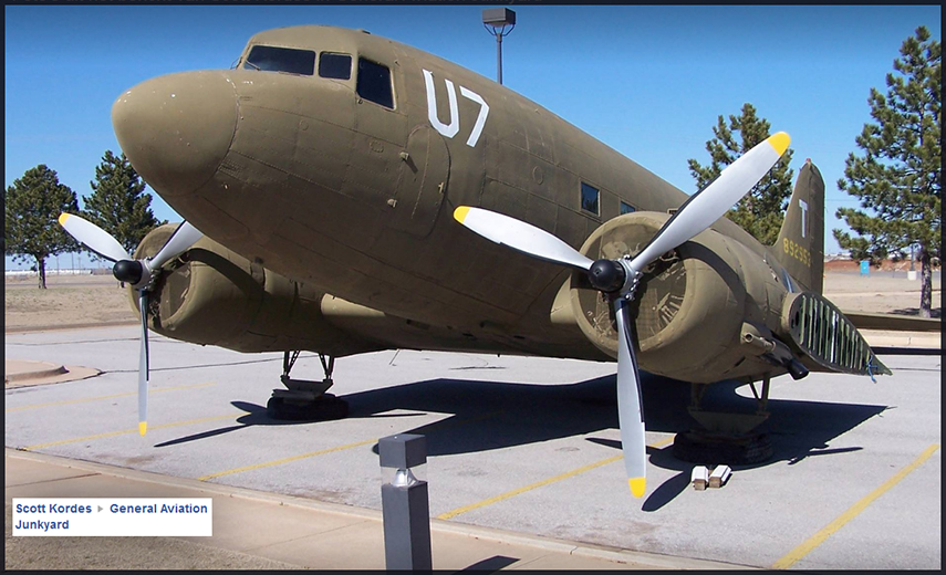 C-47 at Maintenance School in Oklahoma City - by Scott Kordes