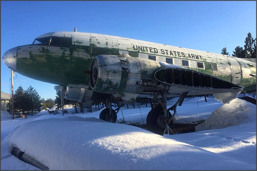 DC-3 0-7220 at McCall,ID by Lars Lamb (3-2018)