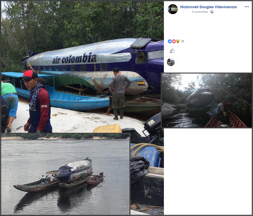 DC-3 HK3293 on groundtransport 2018