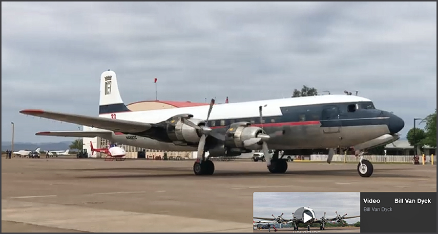 DC-7 N4887C at Coolidge moving under own power again!