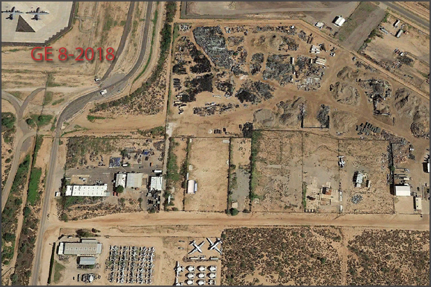 Anno 2018 the entire lot of Specialized Aircraft Maintenance, north of the road, has been cleared out.