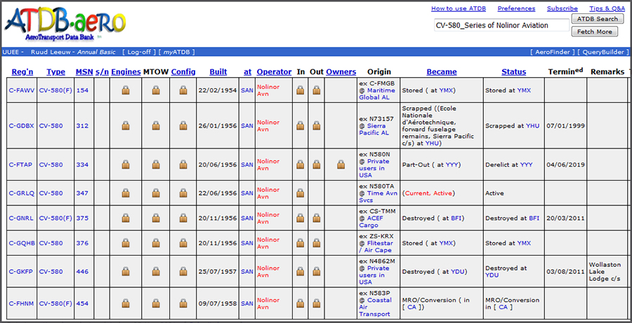Nolinor Convair, by ATDB.aero