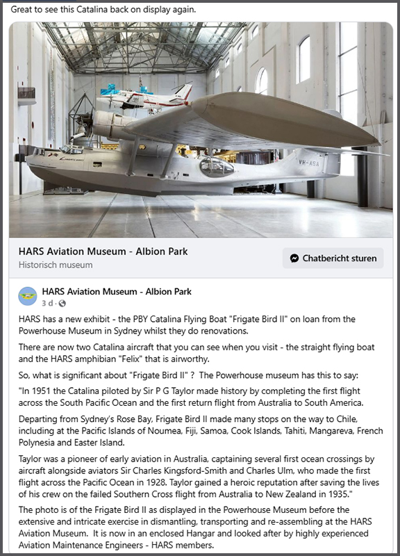 PBY-5 VH-ASA, restoration by HARS for the Powerhouse museum (2024)