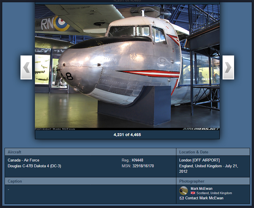 C-47 at Science Museum, UK