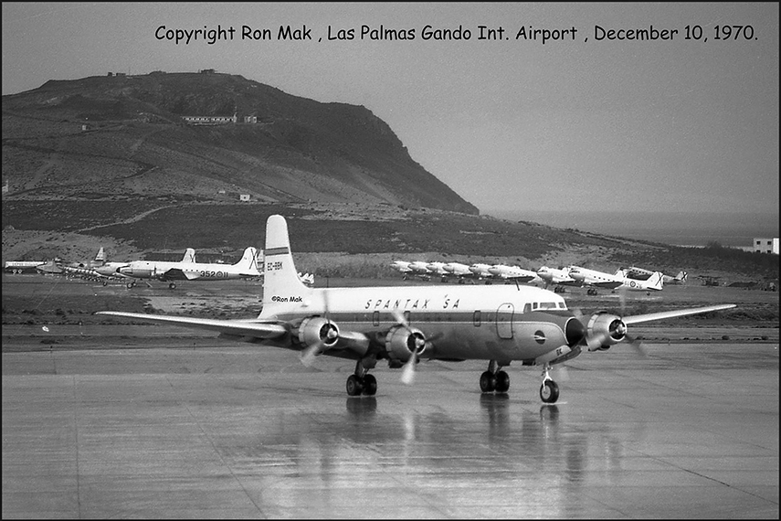 DC-6 EC-BBK Spantax; by Ron Mak