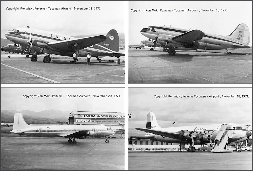 Propliners by Ron Mak at Panama City, 1971