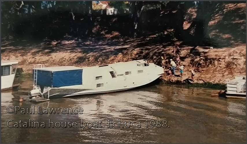 Catalina river houseboat at Echuca, Australia (1988)