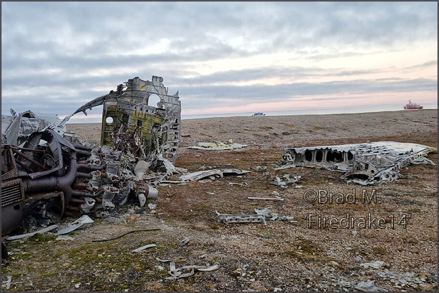 Plane wrecks near Resolute Bay; photo by Brad M (2020)