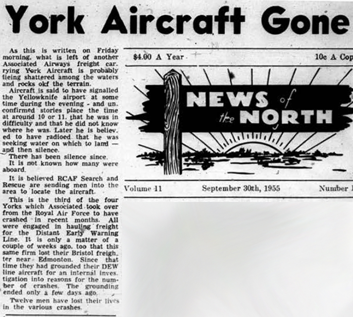 York CF-MHV 1955 crash