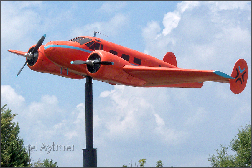 Unidentified Beech UC-45, roadside Georgia - by Nigel Aylmer