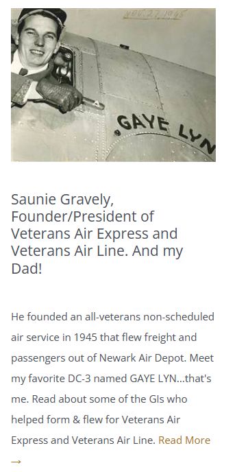 Sauny Gravely of Veterans Air Express