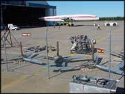 Into hangar