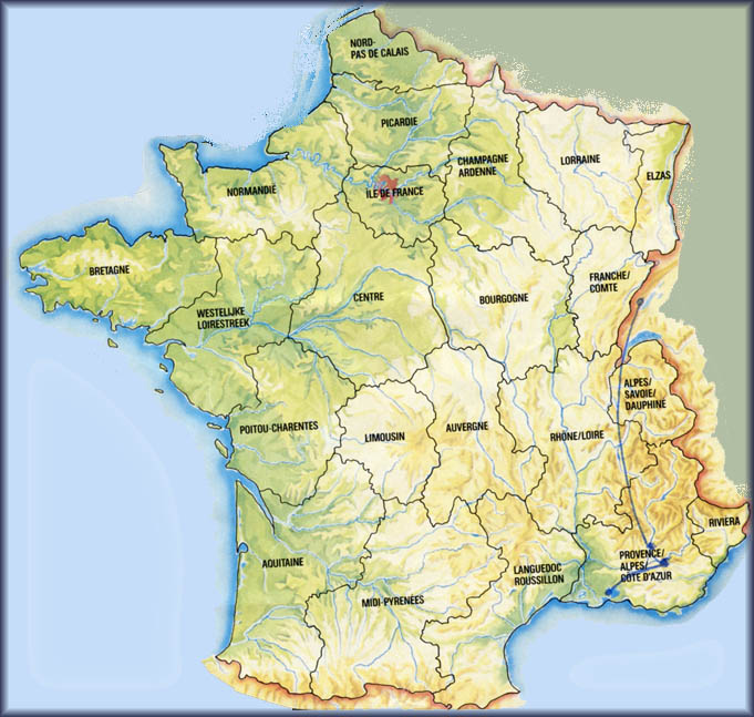 map of France